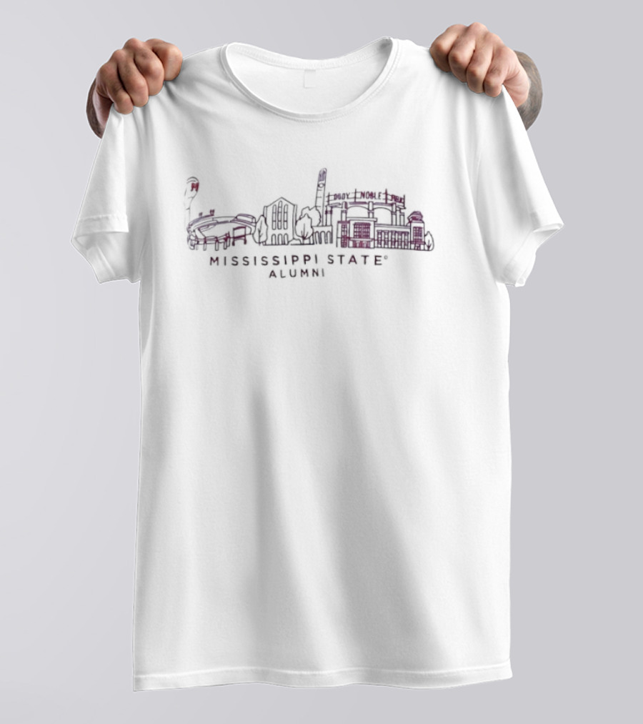 Mississippi State Bulldogs Alumni Campus Landmark T-Shirt