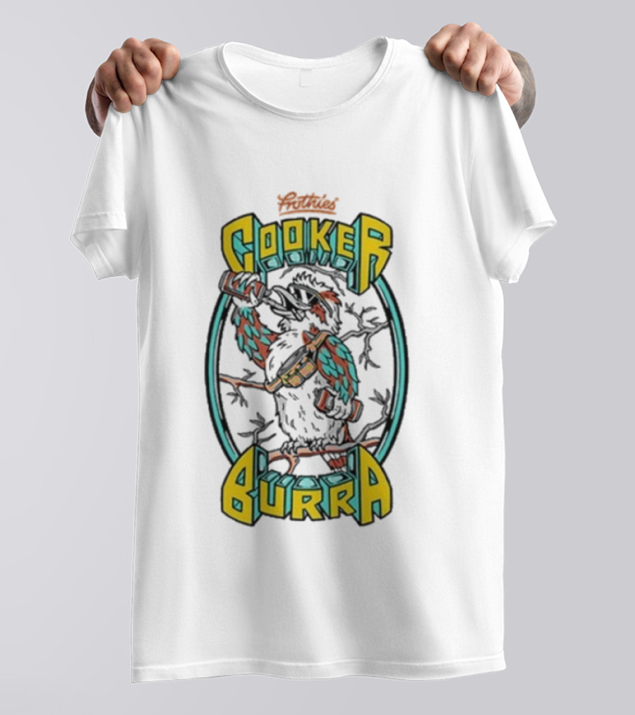 Frothies Kookaburra Beer Parody Cooker Burra T-Shirt