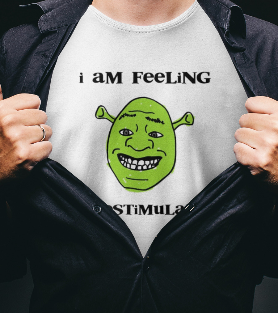 I Am Feeling Ogrestimulated Shrek Face Emoji Humor T-Shirt