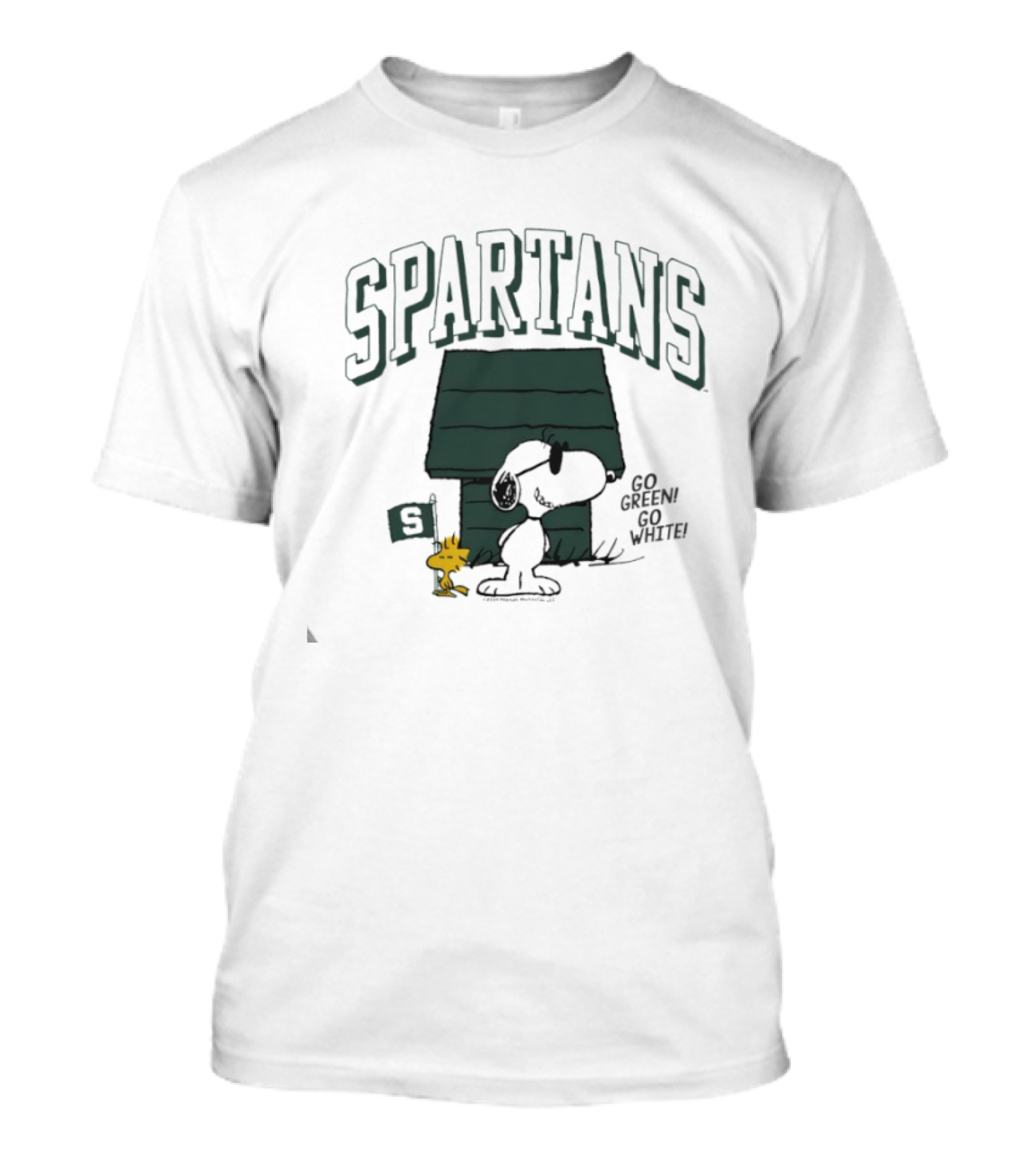 Peanuts X Michigan State Joe College Spartans Snoopy Woodstock Go Green T-Shirt