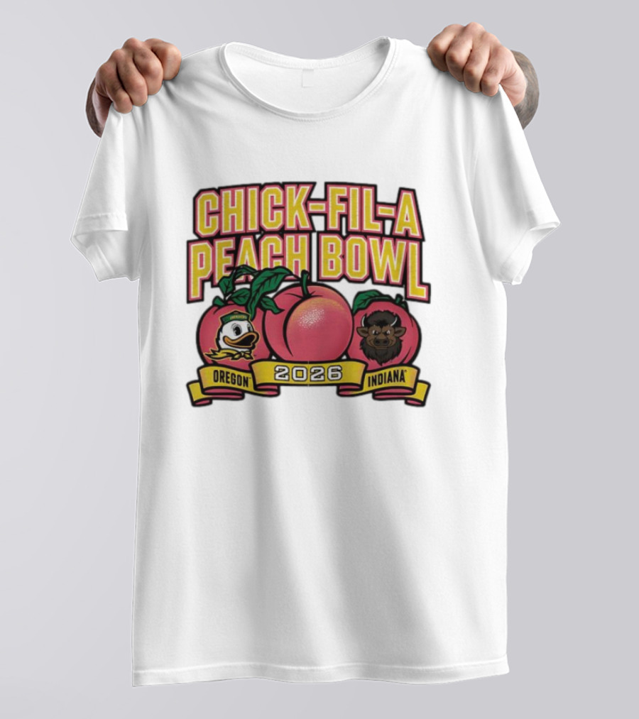 Chick Fil A Peach Bowl 2026 Oregon Vs Indiana T-Shirt
