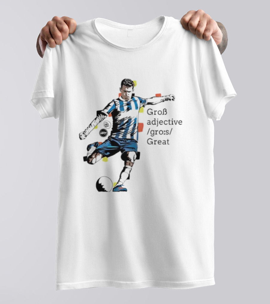 Jason Therios Groß Adjective Gros Great Soccer Player Action T-Shirt