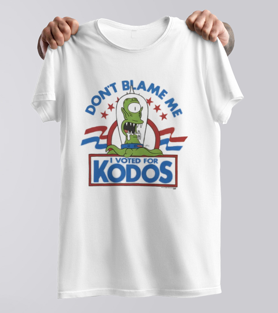 The Simpsons Don't Blame Me I Voted For Kodos Alien Election Humor T-Shirt