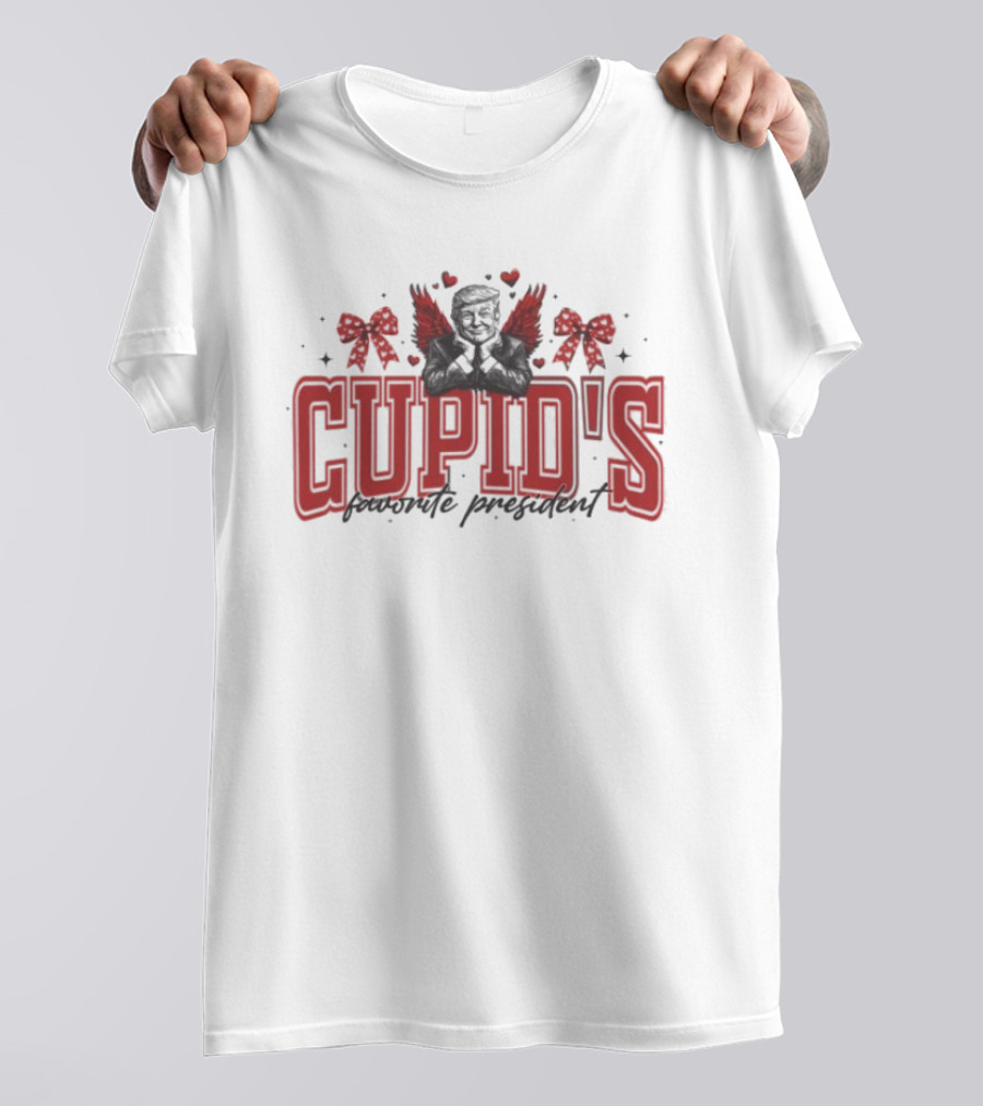 Trump Cupid's Favorite President Valentine's Wings And Bows T-Shirt