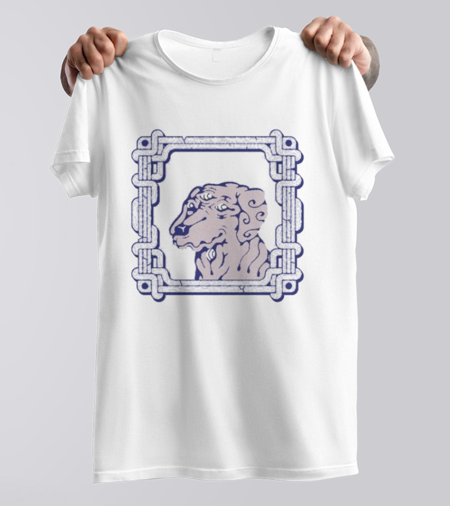 All Seeing Dog In Ornate Frame With Third Eye Vision T-Shirt