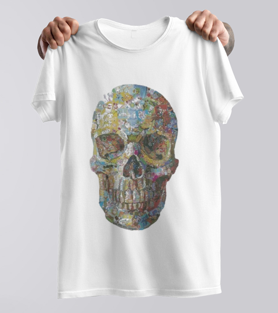 Noah Scalin Still Life Skull Collage Of Popular Culture T-Shirt