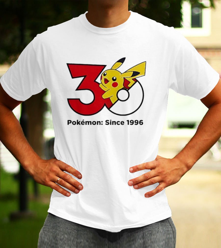 Pokémon 30th Anniversary Since 1996 Pikachu Celebration T-Shirt