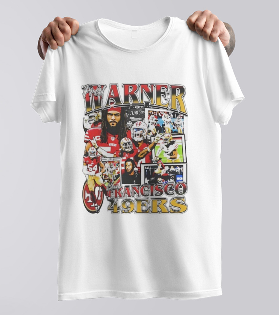Fred Warner San Francisco 49ers Linebacker NFL Football Collage T-Shirt