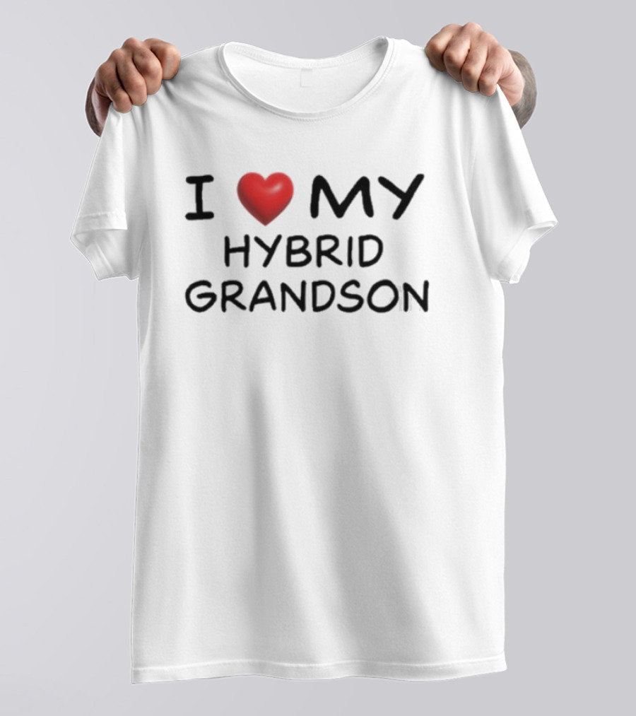 I Love My Hybrid Grandson Heart Emoji T-Shirt