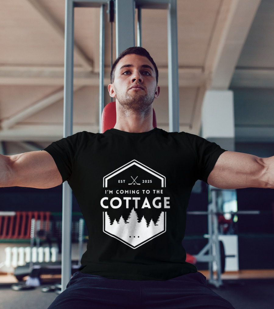 I'm Coming To The Cottage EST 2025 Forest Hockey T-Shirt