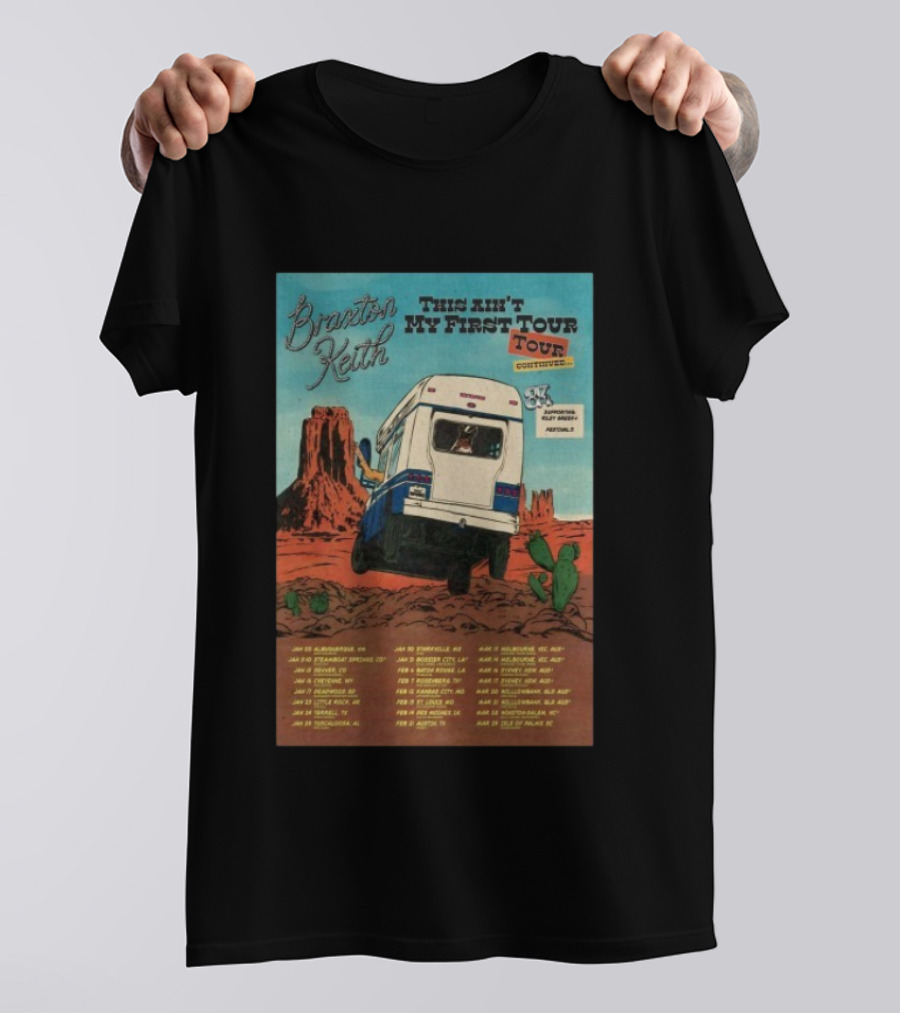 Braxton Keith This Ain't My First Tour 2026 Dates Bus Desert Scene T-Shirt
