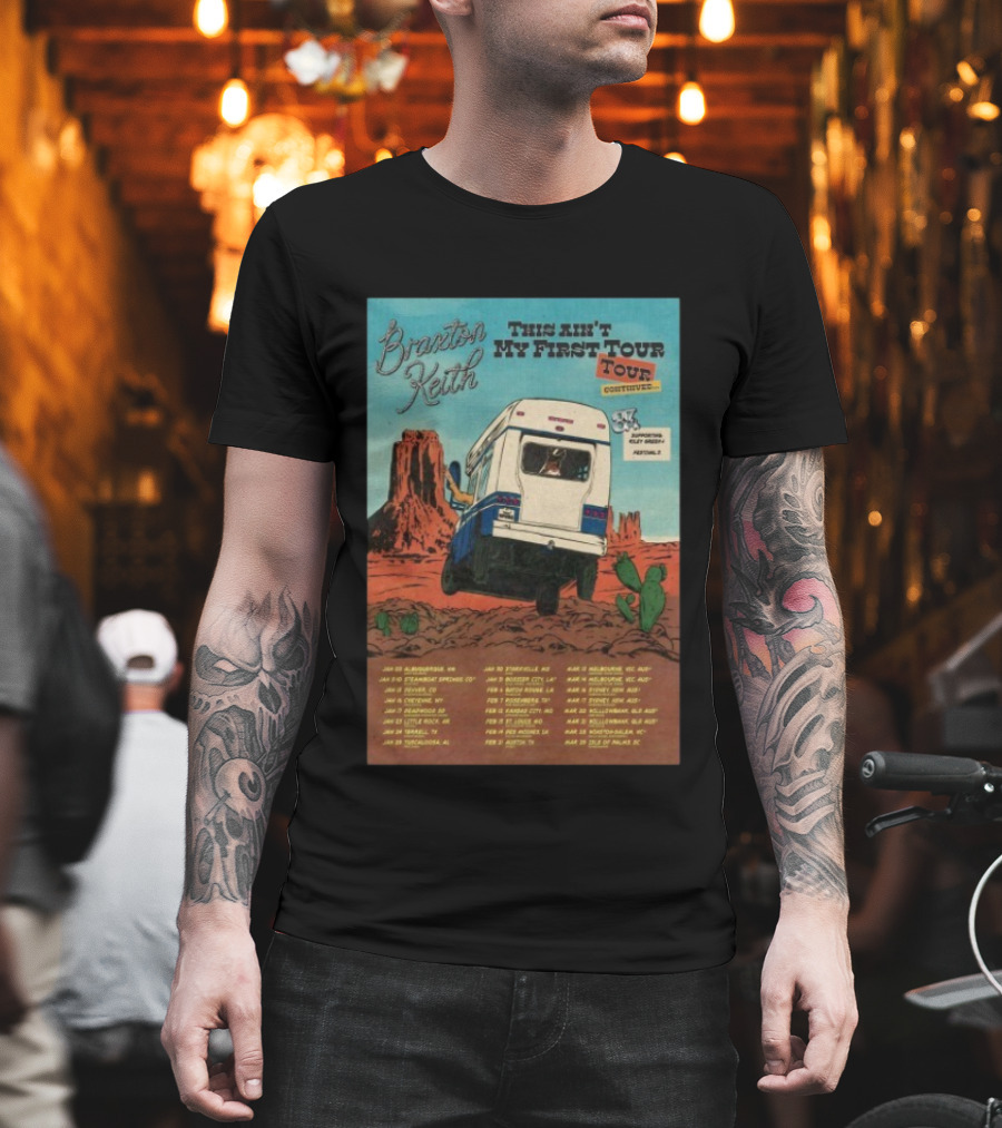 Braxton Keith This Ain't My First Tour 2026 Dates Bus Desert Scene T-Shirt