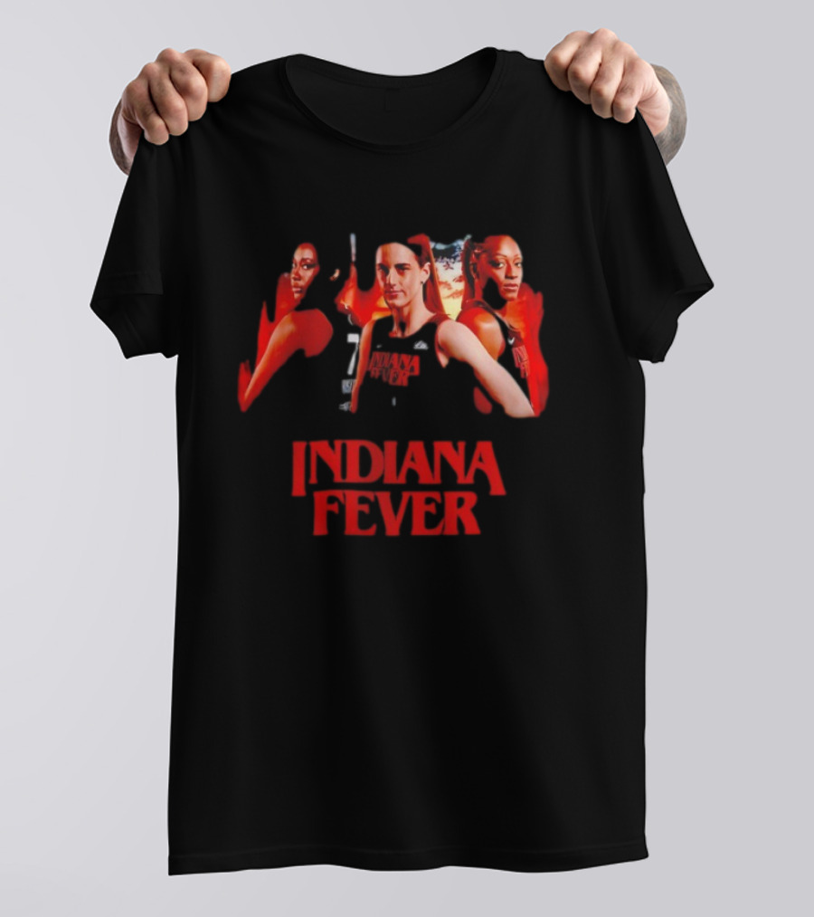 Indiana Fever Caitlin Clark Aliyah Boston Kelsey Mitchell Stranger Things T-Shirt