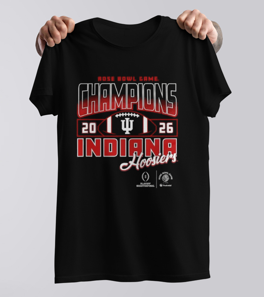 Indiana Hoosiers Rose Bowl Champions 2026 CFP Winners Football T-Shirt