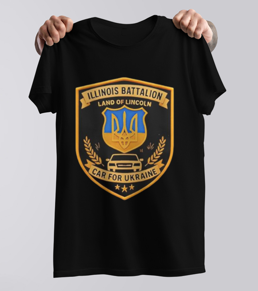 Illinois Battalion Land Of Lincoln Car For Ukraine T-Shirt