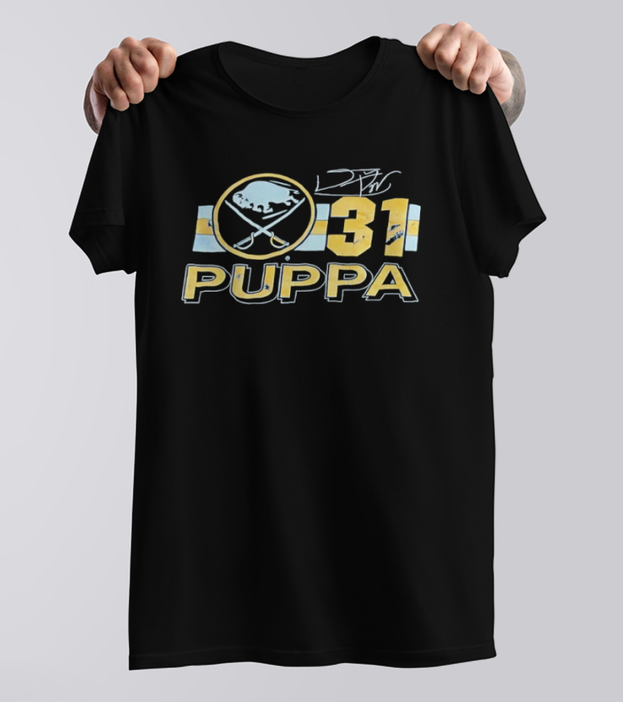 Buffalo Sabres Daren Puppa 31 Signature Hockey Fan T-Shirt