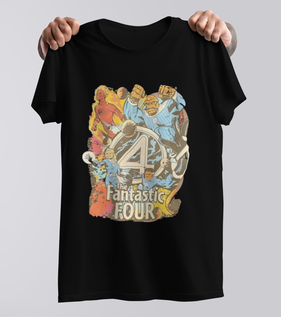The Fantastic Four Comic Book Style Mr. Fantastic Invisible Woman Human Torch The Thing T-Shirt