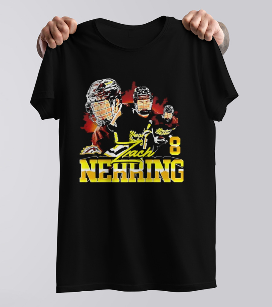 Western Michigan Broncos Men's Ice Hockey Zach Nehring 8 NCAA T-Shirt