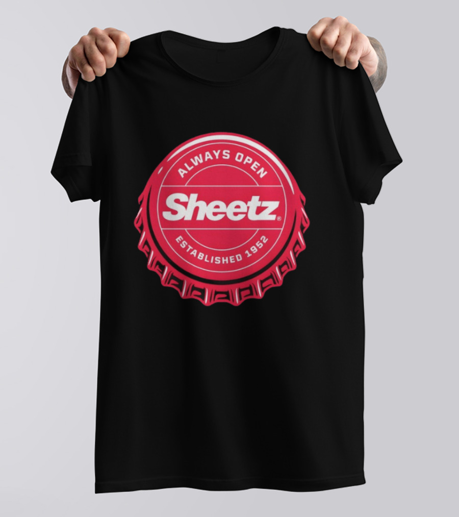 Always Open Sheetz Established 1952 Red Bottle Cap T-Shirt