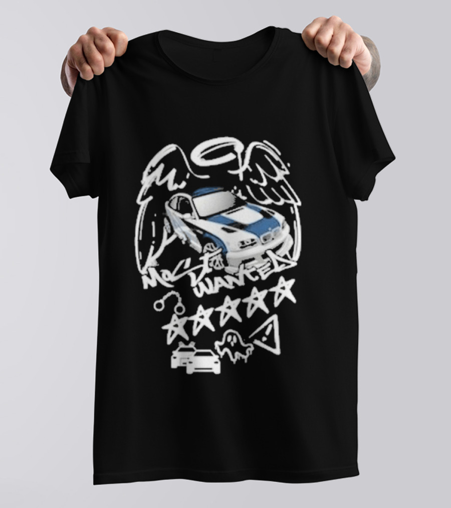 BMW M3 E46 Most Wanted Halo Angel Wings Five Stars T-Shirt