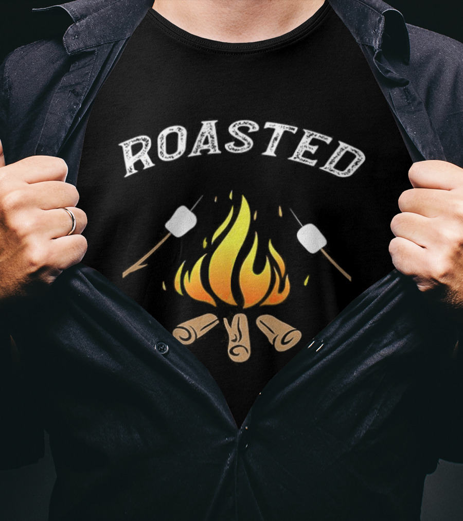 Campfire Roasted Marshmallows Bonfire Logs T-Shirt