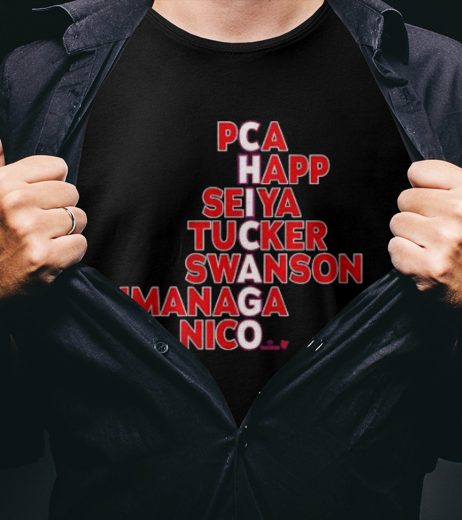 PCA Happ Seiya Tucker Swanson Imanaga Nico Chicago Bulls T-Shirt