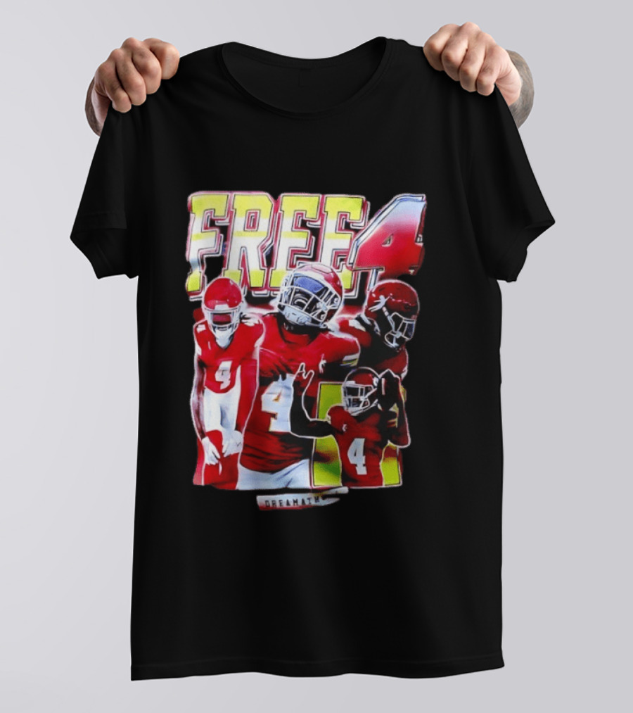 Free 4 Rashee Rice Kansas City Chiefs Dreamathon T-Shirt