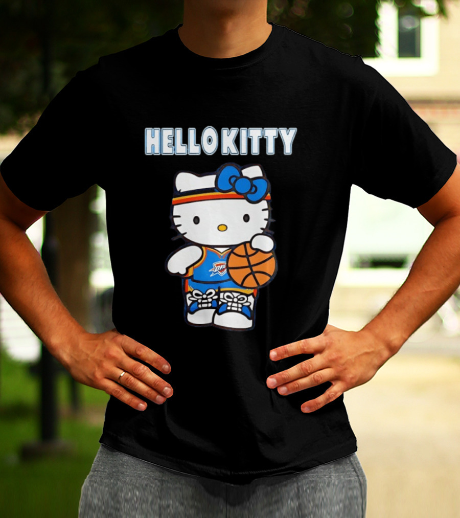 Hello Kitty Oklahoma City Thunder Basketball T-Shirt