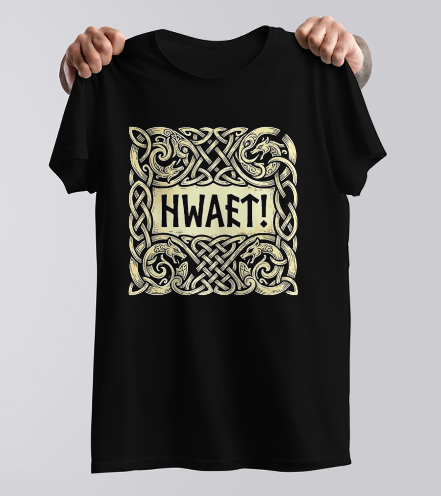 Hwaet Beowulf Viking Knotwork T-Shirt