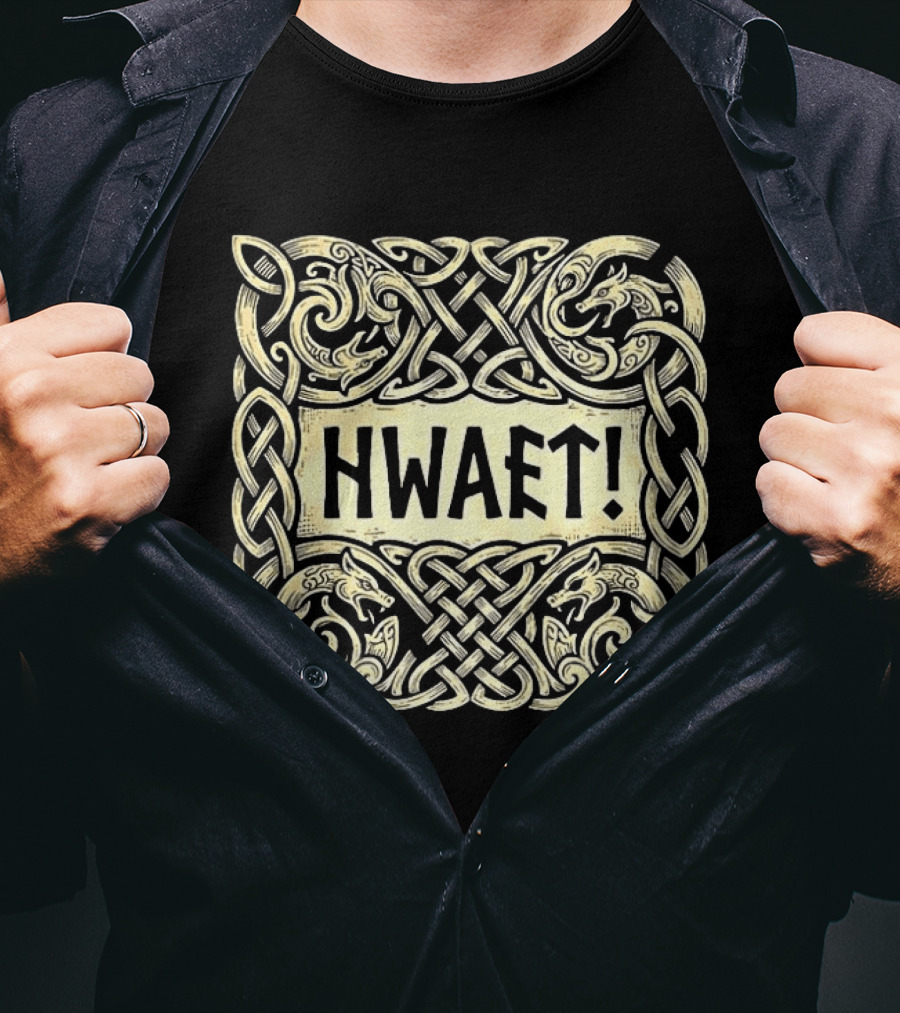 Hwaet Beowulf Viking Knotwork T-Shirt