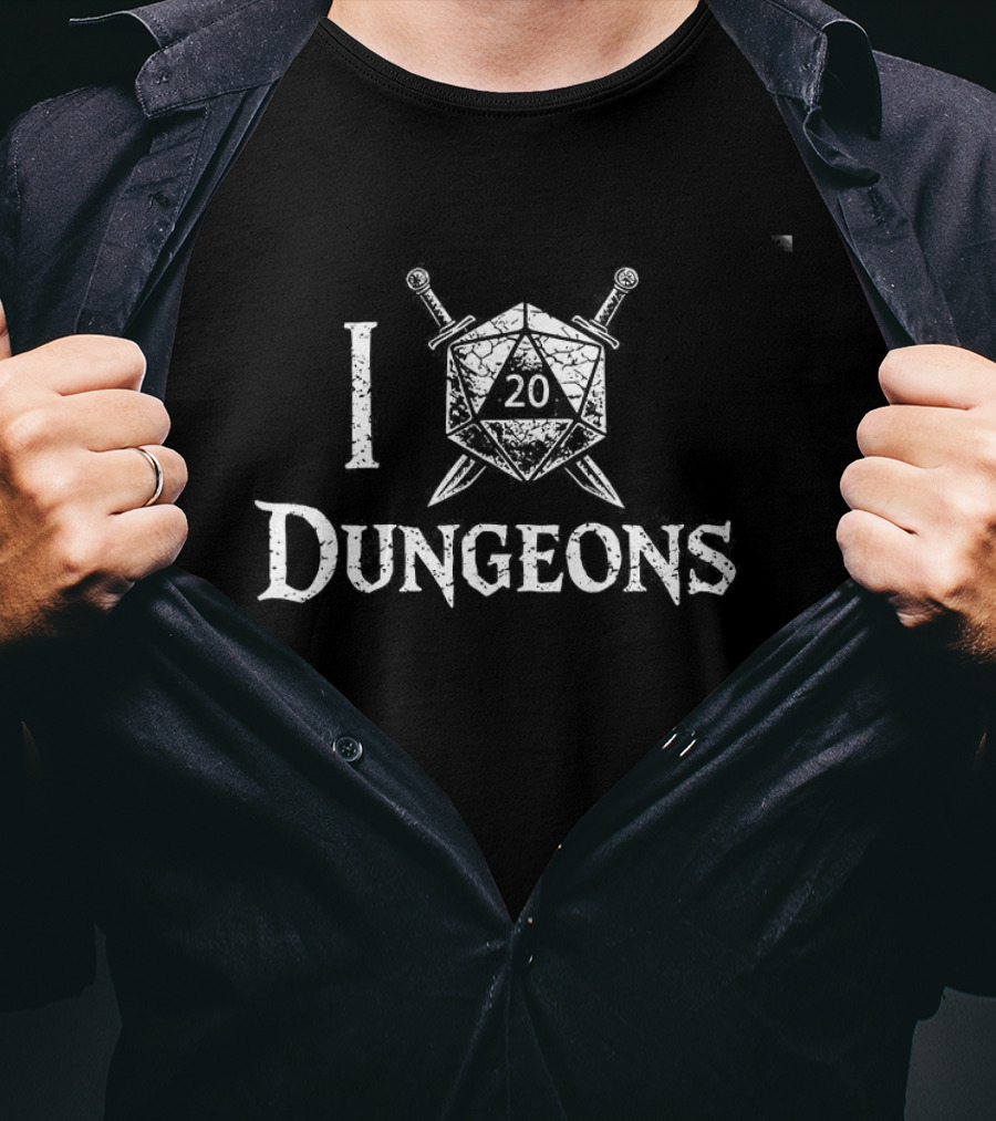 I Crit 20 Sided Dice Dungeons And Dragons RPG Gamer T-Shirt