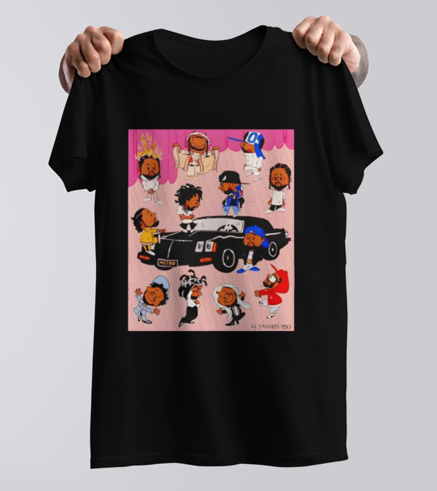 Kendrick Lamar Peanuts Characters Mashup Diverse Eras By Spughetti Tolls T-Shirt