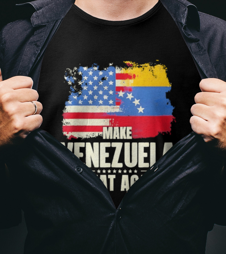 Make Venezuela Great Again USA Flag Fusion T-Shirt