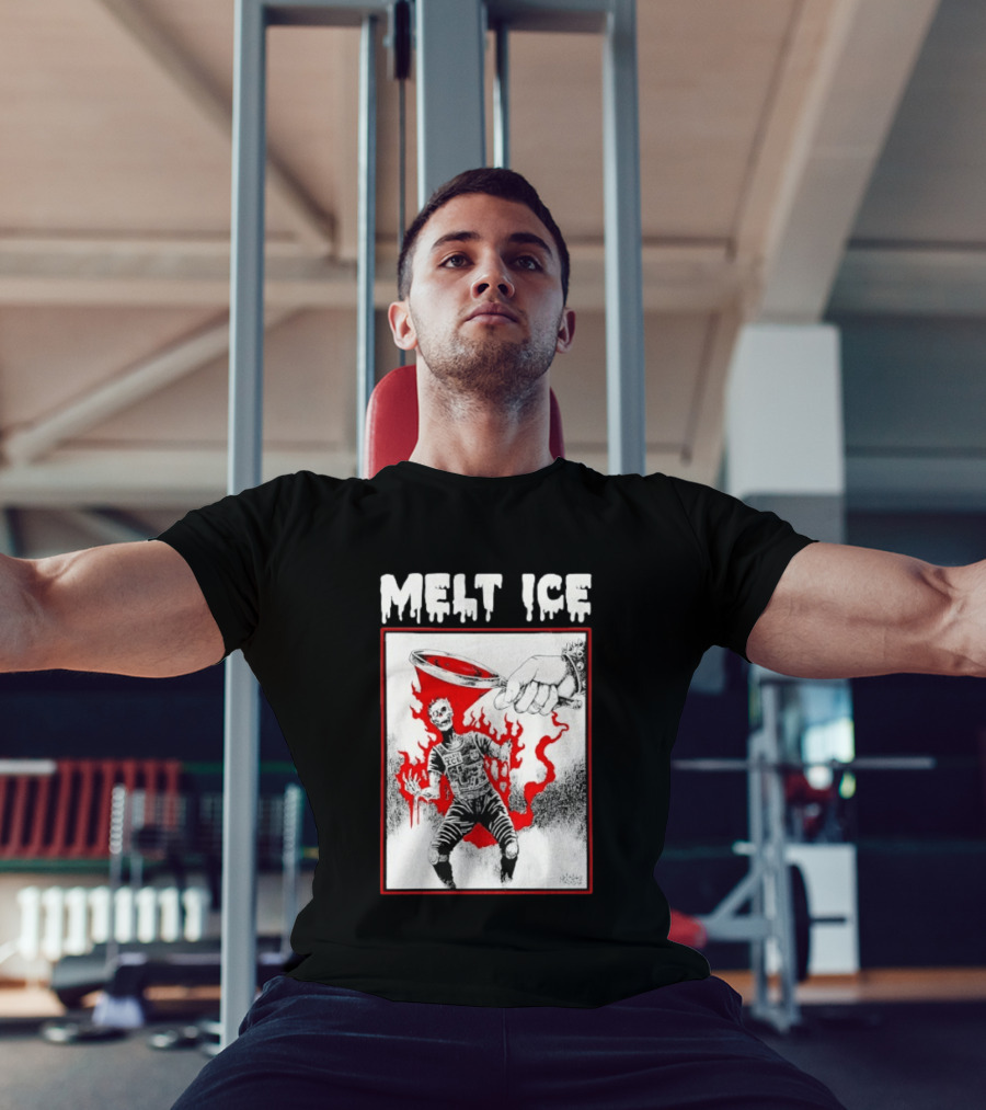 Melt Ice Skeleton Magnifying Glass Scene T-Shirt