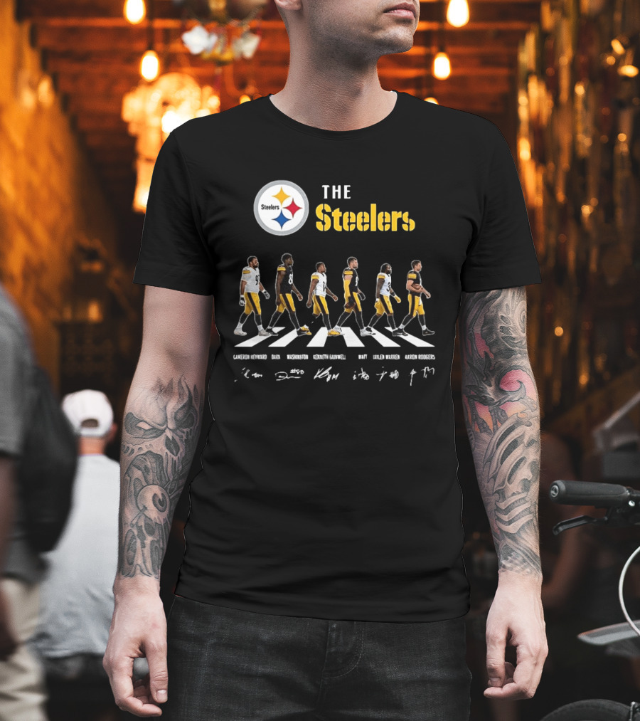 Pittsburgh Steelers Player Signatures Crosswalk T-Shirt