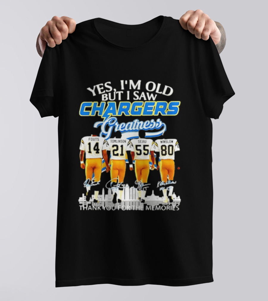 Yes I’m Old But I Saw LA Chargers Greatness Logo T-Shirt