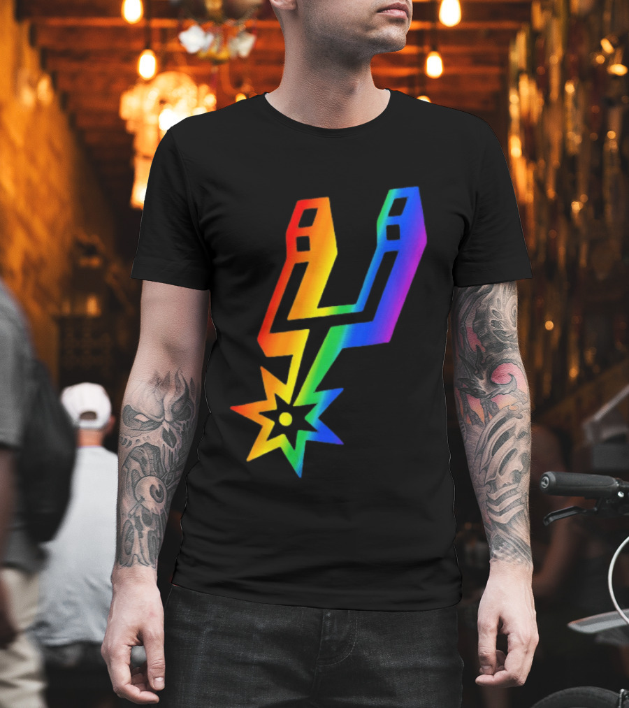 San Antonio Spurs LGBT Pride Rainbow Spurs T-Shirt