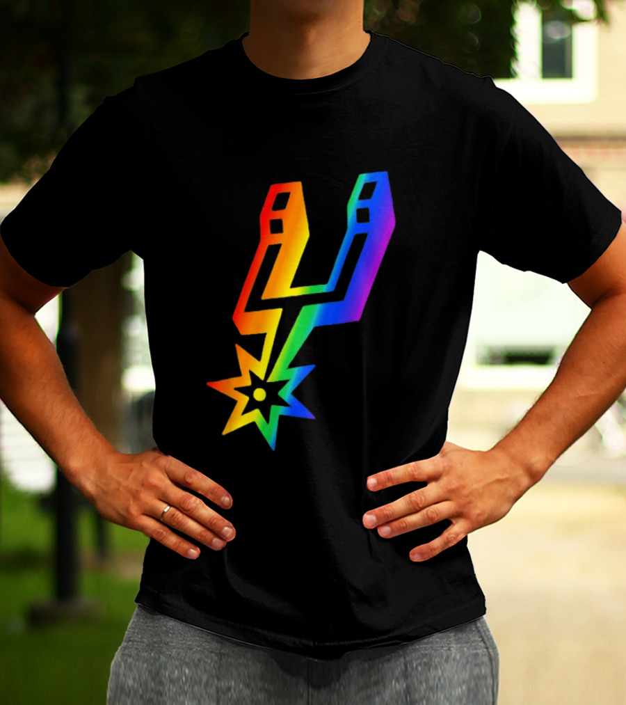 San Antonio Spurs LGBT Pride Rainbow Spurs T-Shirt