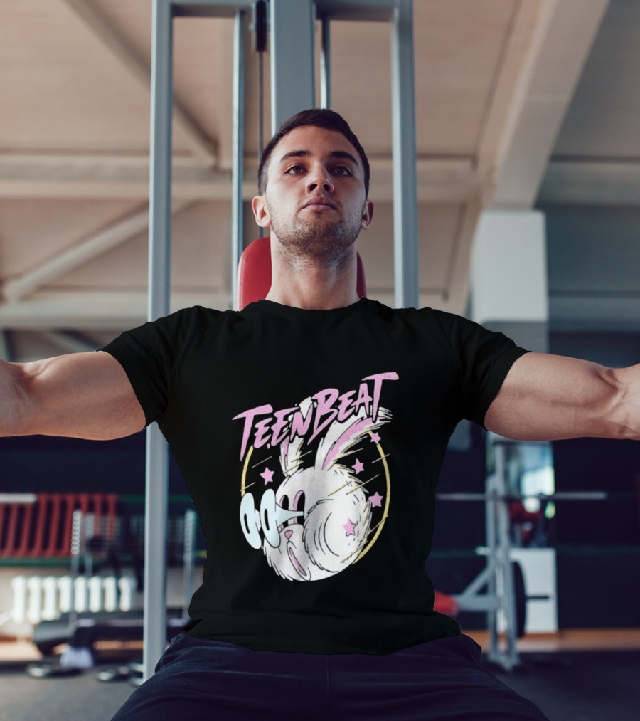 Teen Beat Blink Bunny Whimsical Pastel Stars Emo Vibe T-Shirt