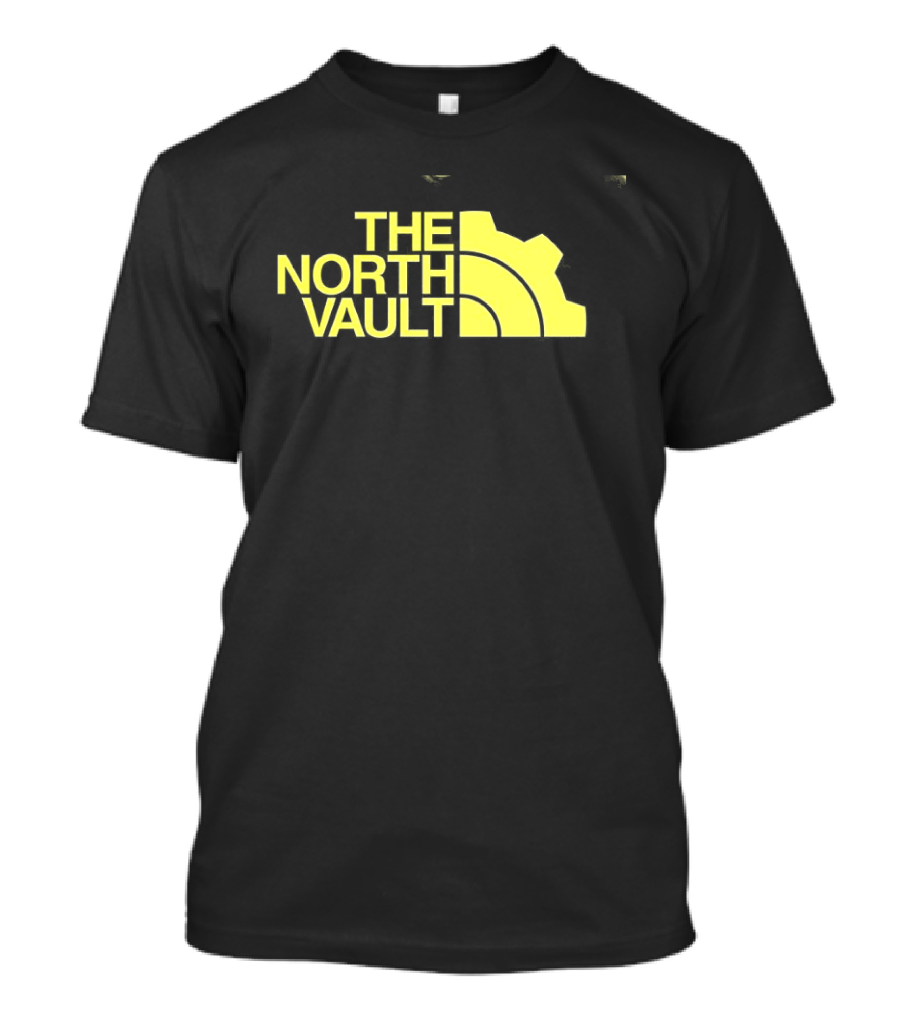 The North Vault Parody Text With Yellow Gear T-Shirt