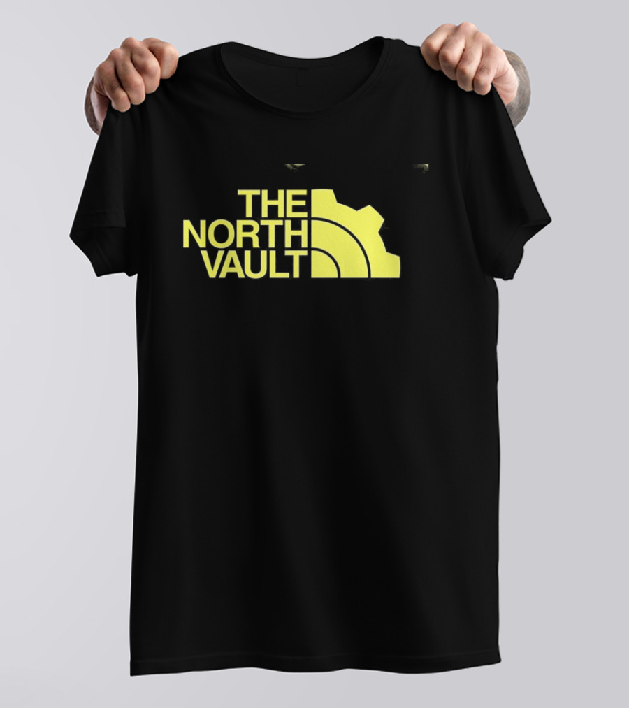 The North Vault Parody Text With Yellow Gear T-Shirt