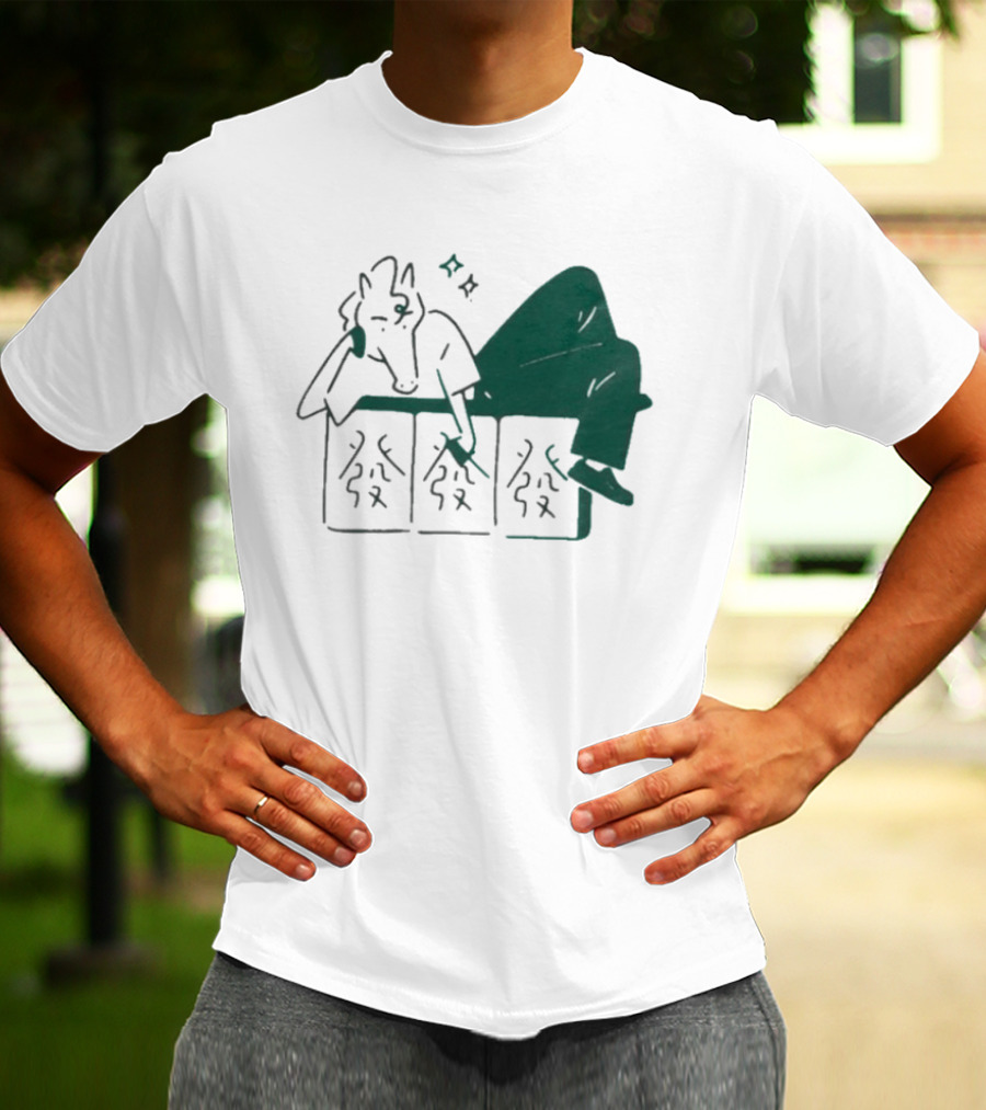 Aforarcade Lucky Horse Resting On Abstract Boxes With Stars T-Shirt