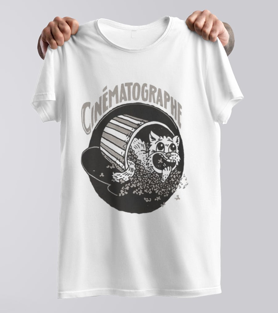Cinématographe Feral Popcorn Cat Burst T-Shirt