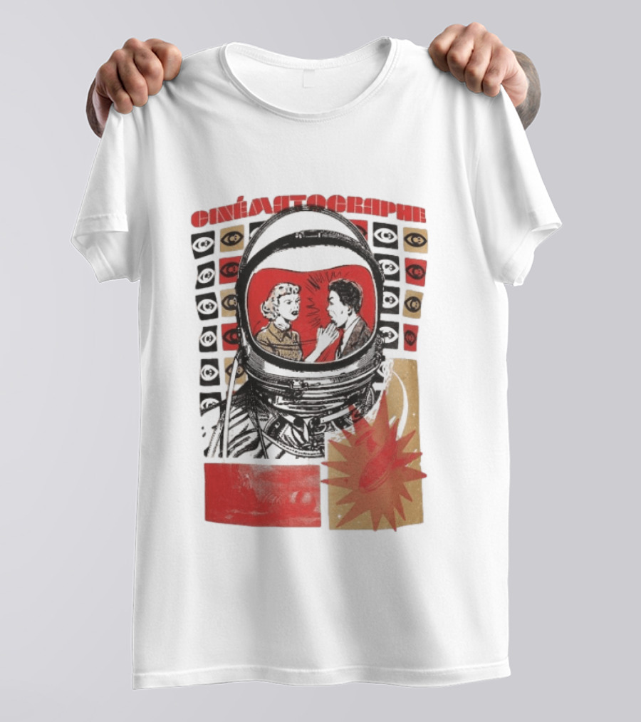 Cinématographe Pulp Fiction Astronaut Retro Sci Fi Pop T-Shirt