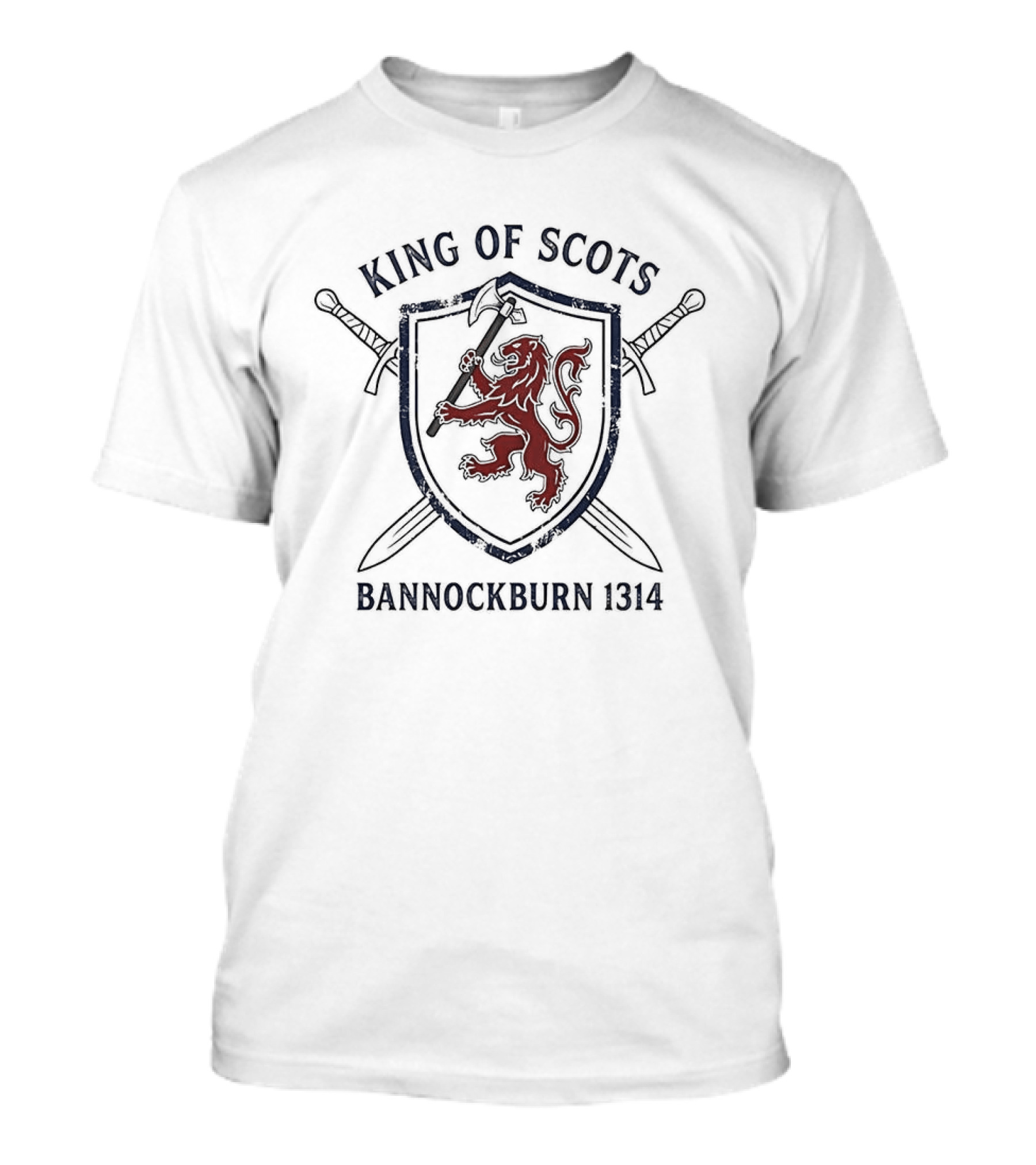 King Of Scots Bannockburn 1314 Shield Lion Crest T-Shirt