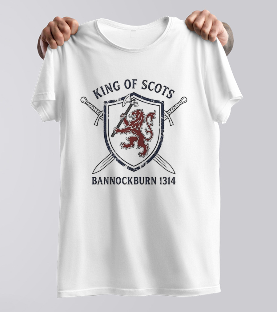 King Of Scots Bannockburn 1314 Shield Lion Crest T-Shirt