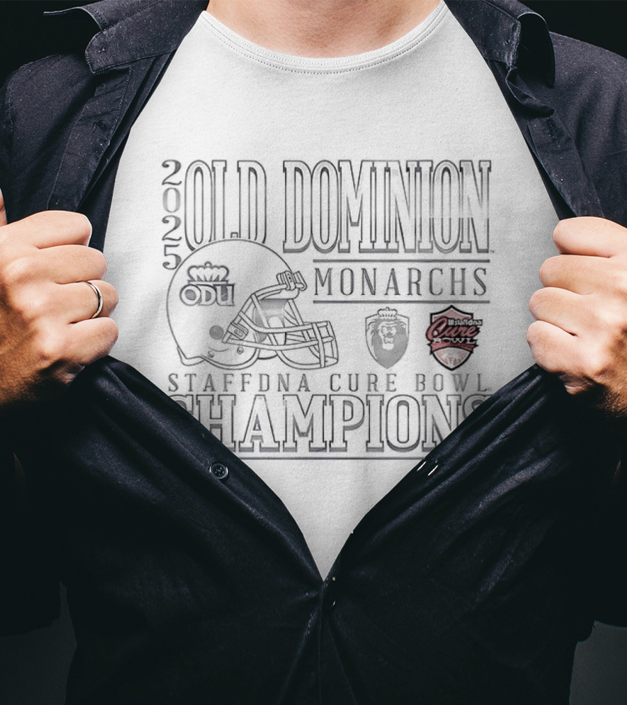2025 Old Dominion Monarchs Stafford Cure Bowl Champions T-Shirt