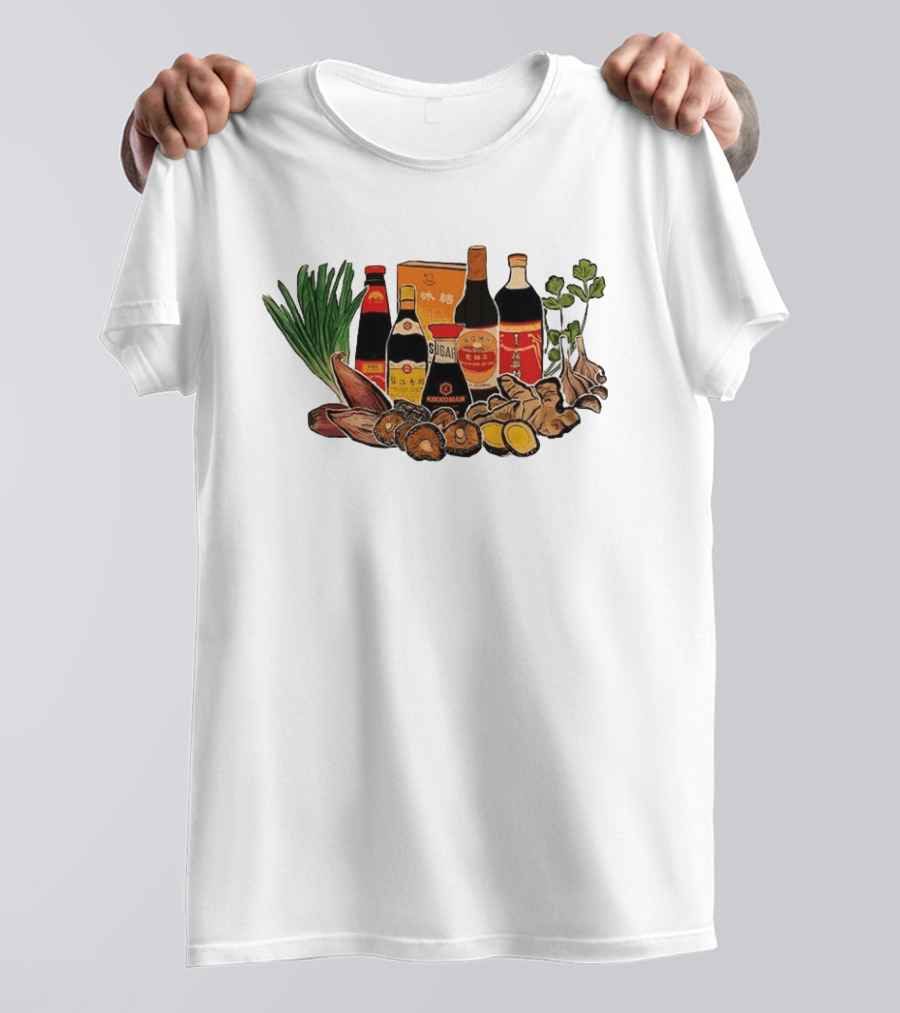 Kikkoman Soy Sauce Sichuan Flavor Ginger Scallions Chinese Cuisine Essentials T-Shirt