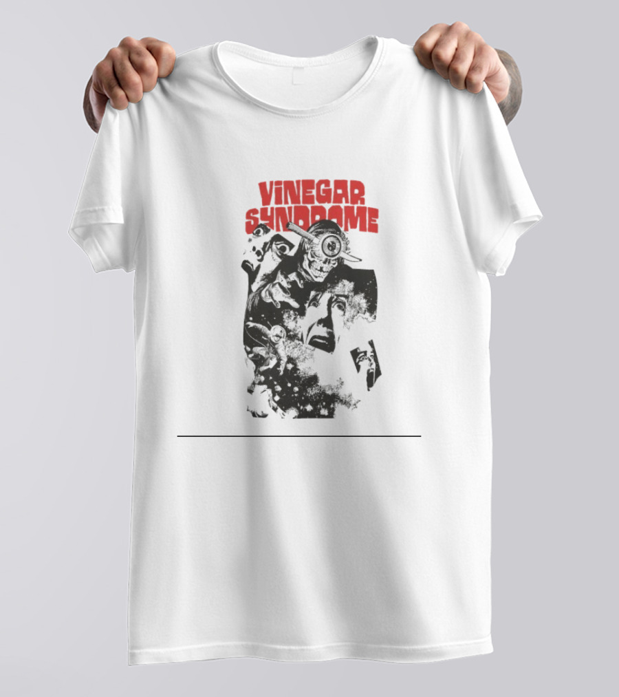 Vinegar Syndrome Cosmic Terror Vintage Horror Aesthetic Monster Scene T-Shirt