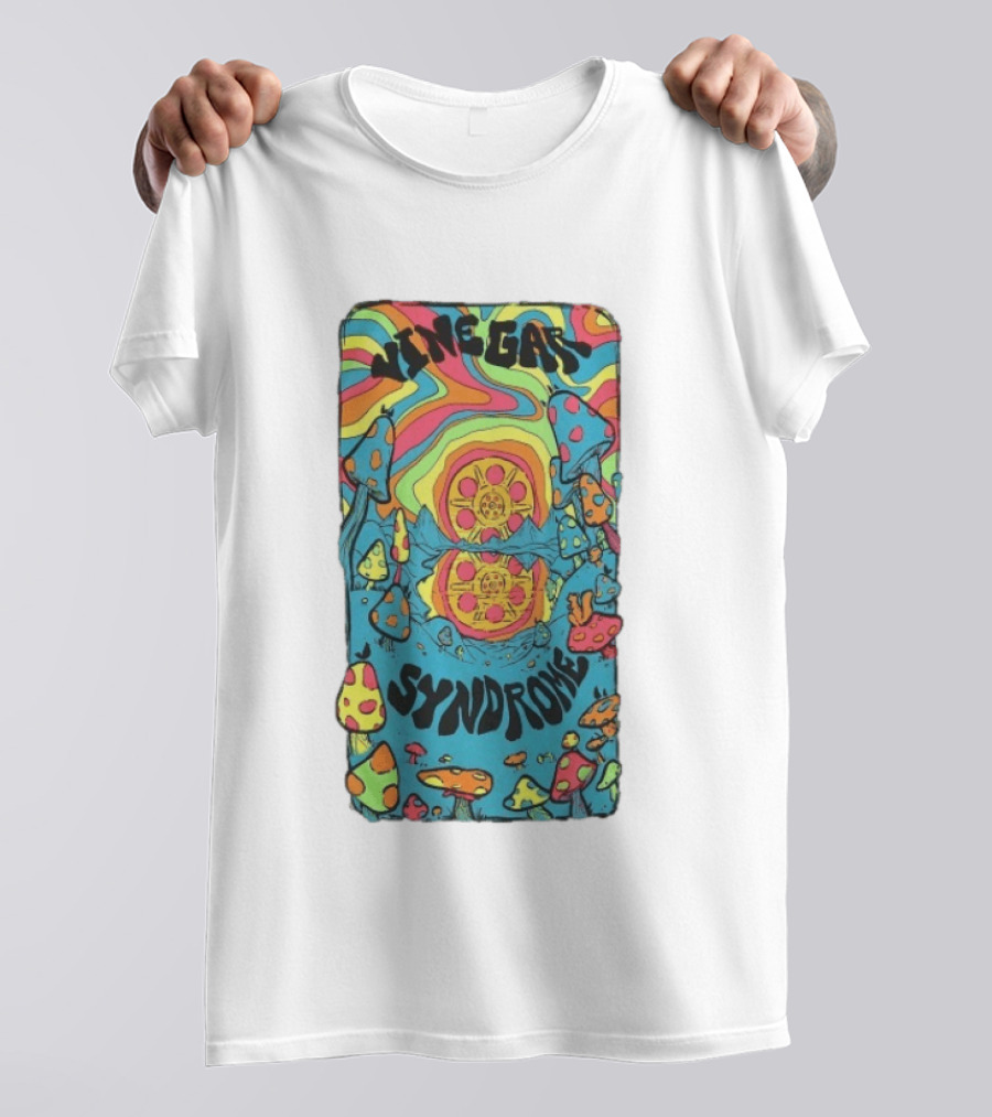 Vinegar Syndrome Shroomland Psychedelic Sun Variant Trippy Mushrooms T-Shirt